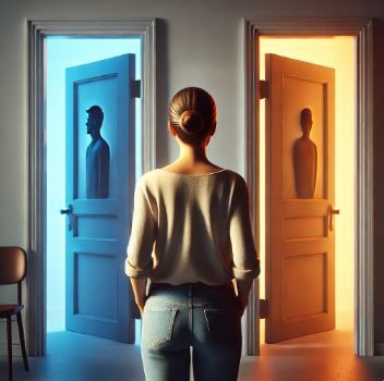 Mujer eligiendo psicólogo